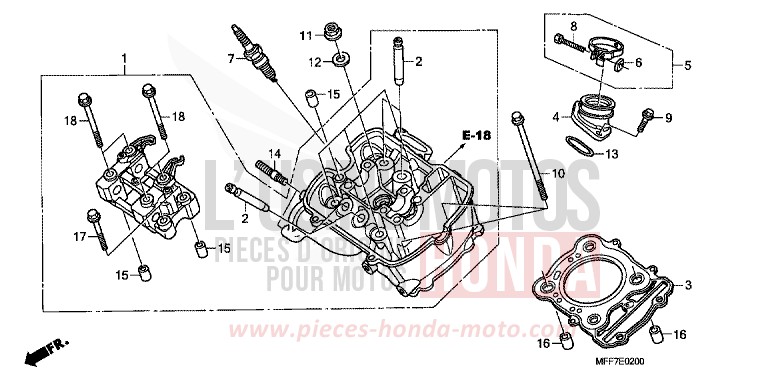 FRONT CYLINDER HEAD for TRANSALP ABS SHASTA WHITE (NH138) from 2010